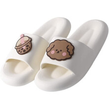 (bow, 8.5-9.5) Cloud Slippers for Women, Thick Sole Pillow Slides, Soft Comfy Non-Slip Open Toe Cushion Sandals for Bathroom Shower & Home