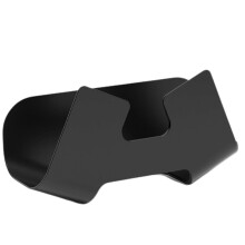 (Black) Wall Mounted Pot Lid Holder Multipurpose Punch-free Pot Cover Drain Rack