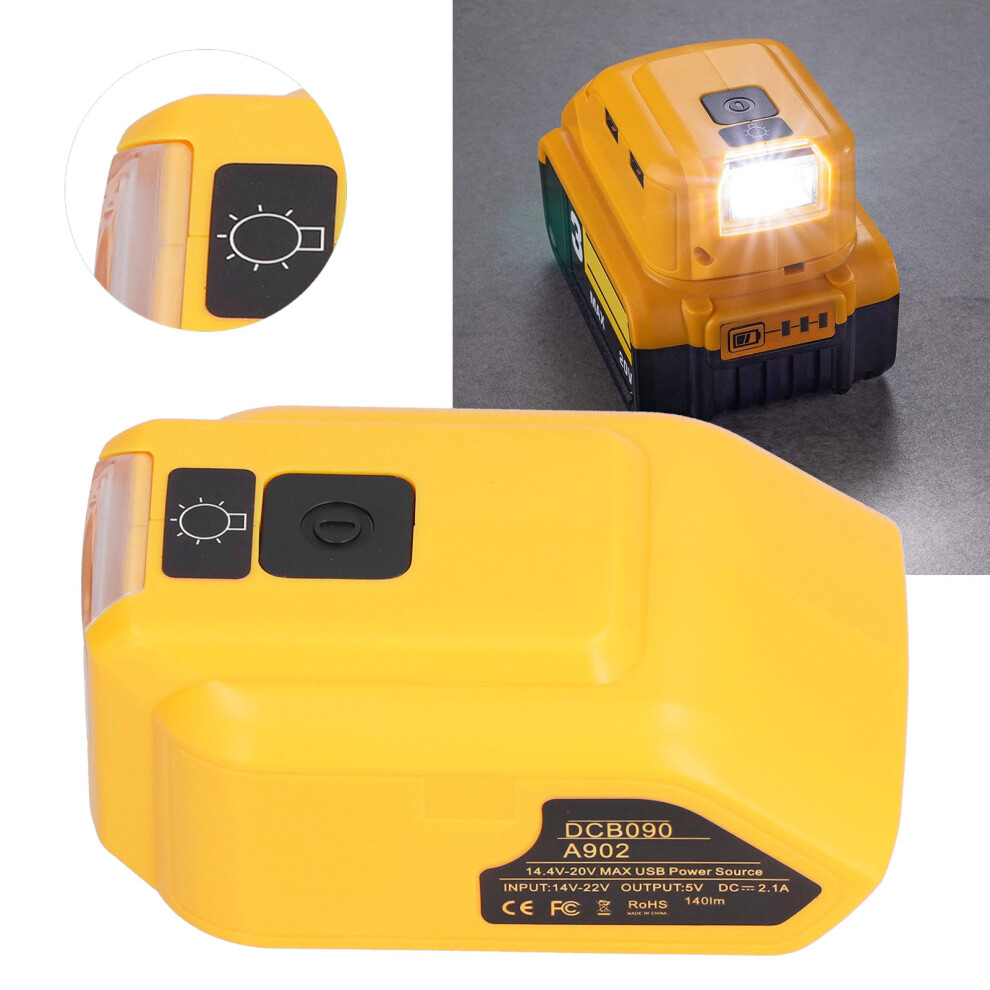 Led Work Battery Charger Converter 14V-22V With Usb & Dc12v Output Dcb090 Light 6921376999719