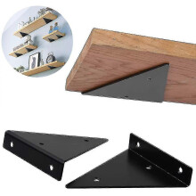 2 Pcs Shelf Bracket Floating Metal Triangle for Shelf Corner Support