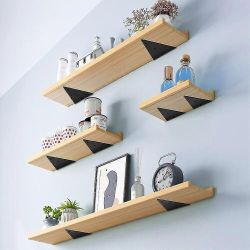2 Pcs Shelf Bracket Floating Metal Triangle for Shelf Corner Support 1