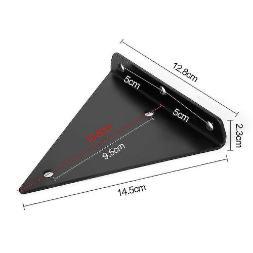 2 Pcs Shelf Bracket Floating Metal Triangle for Shelf Corner Support 2