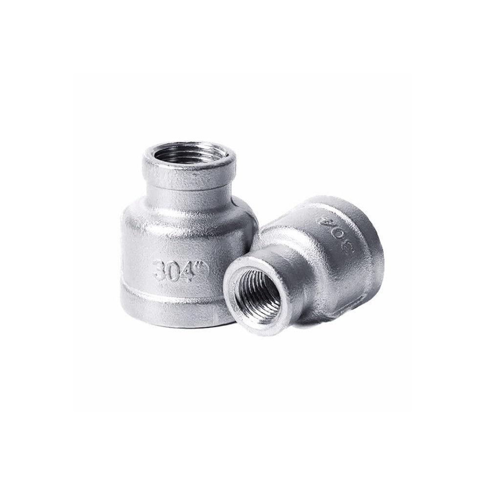 304 Stainless Steel Threaded Pipe Reducer Female To Female Coupling Dn20 To Dn10 Leakproof 9347817731248