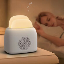 (SM05 Black) New Sleep Aid Device with White Noise, Night Light, Timer, and Bluetooth Speaker for Better Sleep Quality