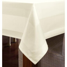 (80 x 80 cm (Quadratisch)) texpot Tablecloth 130 x 190 cm with Satin Edge, 100% Cotton - Champagne Color - 90 Degree Washable Damask Fabric