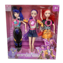 (Three Piece Set) 1-3X Sining Kpop Demon Hunters Girls Doll Toy - Rumi Mira Zoey Comforting Dolls, Birthday Christmas Gift for Kids Fans
