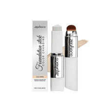 (ivory white) Adaptive Foundation Stick - Buildable Coverage with Collagen Complex, Includes Detachable Brush