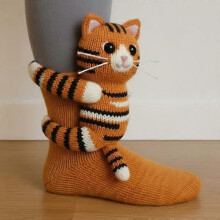 (tiger)3D Cute Animals Socks Knitted Animal Pattern Floor Socks Unisex Funny Winter Christmas Gifts