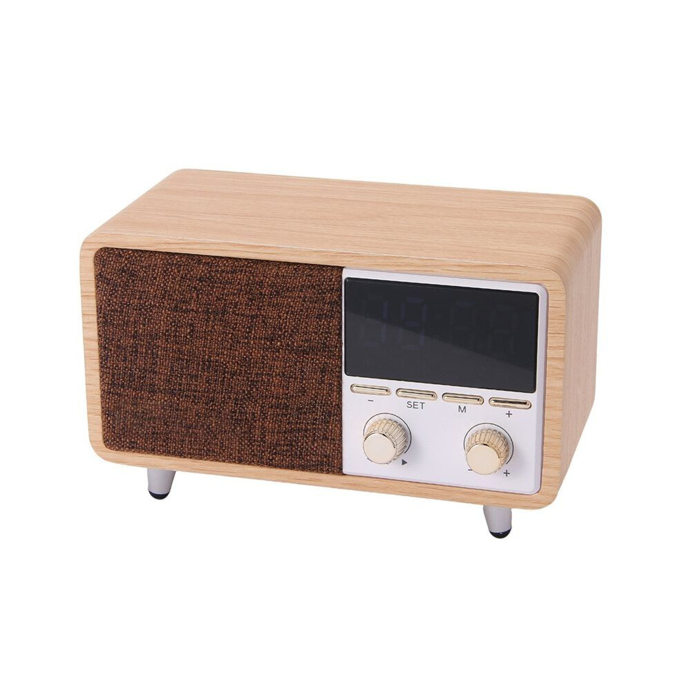 Multifunction Retro Speaker Fm Radio, Subwoofer, Alarm Clock, Music Player, Support Tf Card & Aux Playback 6033209301375