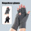 (M, Grey) Compression Arthritis Gloves Fingerless Stretchy Hand Wrap for Pain Relief 2