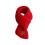 (Red)Children'S Knitted Scarf Neck Protection Solid-Color Leather Label Scarf 1