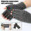 (M, Grey) Compression Arthritis Gloves Fingerless Stretchy Hand Wrap for Pain Relief 3