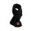 (Black)Children'S Knitted Scarf Neck Protection Solid-Color Leather Label Scarf 1