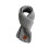 (Gray)Children'S Knitted Scarf Neck Protection Solid-Color Leather Label Scarf 1