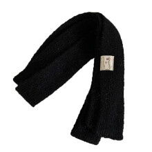 (Black) 1pc Elegant Long Scarf Everyday Chic Scarf Party Date Scarve Delicate Wrap Scarf for Trendy Female Wardrobe