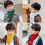 (Green)Children'S Knitted Scarf Neck Protection Solid-Color Leather Label Scarf 3