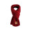 (Dark red)Children'S Knitted Scarf Neck Protection Solid-Color Leather Label Scarf 1