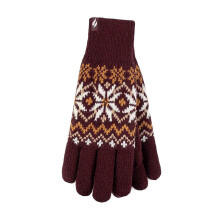 (S-M, Burgundy) Heat Holders - Womens Thermal Winter Gloves