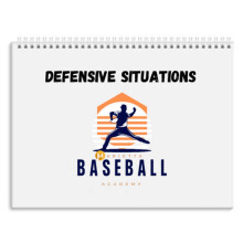 Baseball Coaching Guide Playbook, Baseball & Softball Guide Spiral-Bound, 40 Defensive Drills for Cutoffs, Relays, Bunt Defense & Team IQ Training