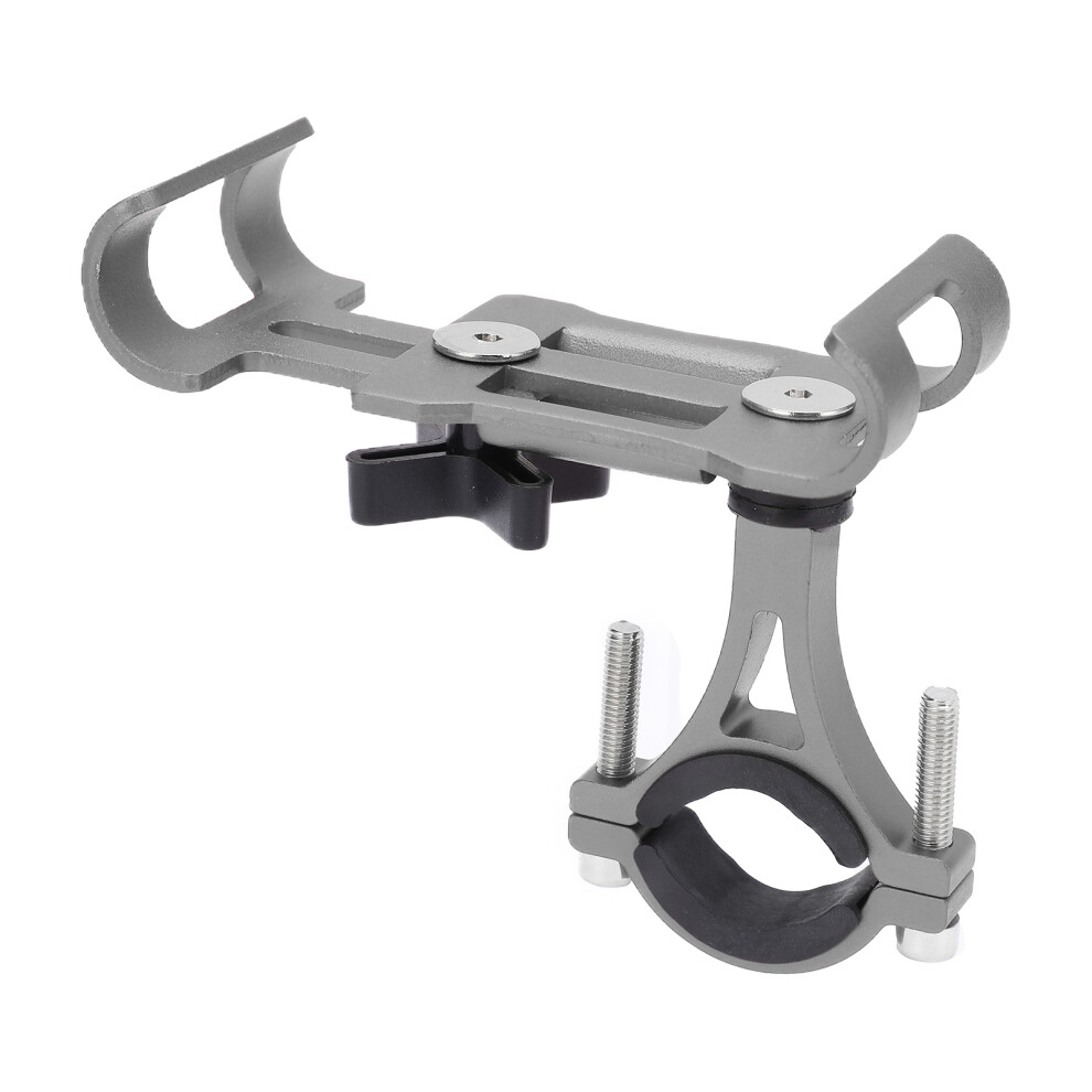 360 Rotatable Aluminum Bicycle Phone Holder For 3.5-6.5In Smartphones Silver 4981377001837