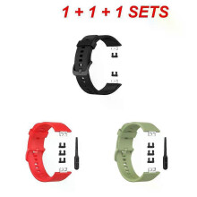 (A02   3  SET) New Silicone Band Suitable For Watch Fit TIA-B09/TIA-B19 Smart Watch Solid Color Strap Accessories Replacement Bracelet
