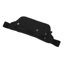 Verstellbare Neopren-Lauf-Tasche für Handys & Schlüssel, 25x12 cm, Schwarz