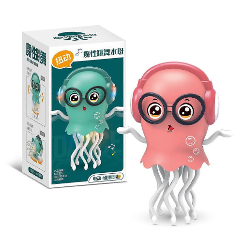 (Pink) Dancing Octopus Toy Electric Crawling Toy Interactive Playing Supplies