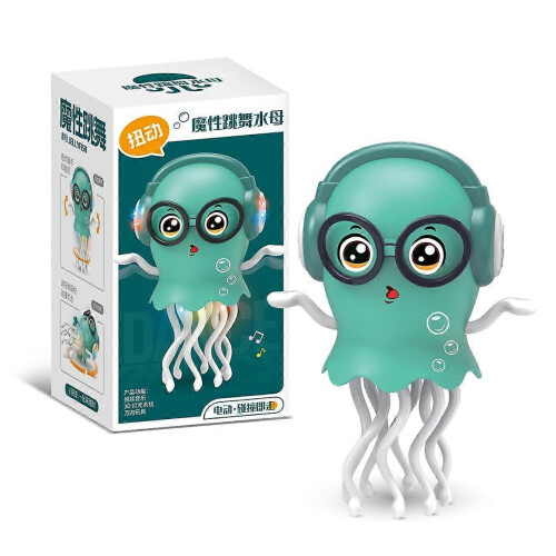 (Green) Dancing Octopus Toy Electric Crawling Toy Interactive Playing Supplies