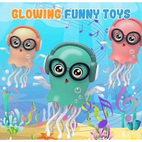 (Orange) Dancing Octopus Toy Electric Crawling Toy Interactive Playing Supplies 2