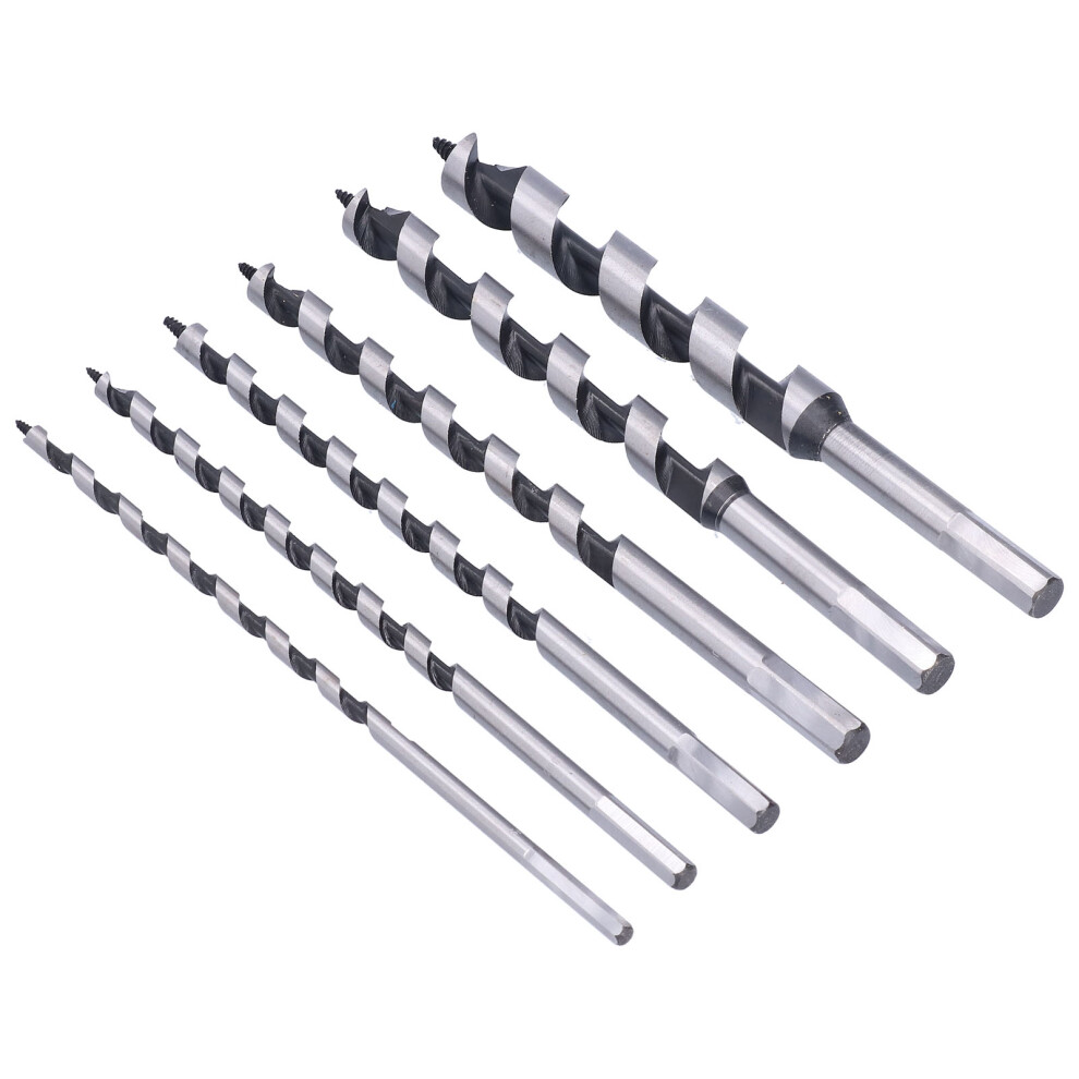 6 Pcs Wear Resistant High Carbon Steel Woodworking Auger Bit Drill Set 4011377002845