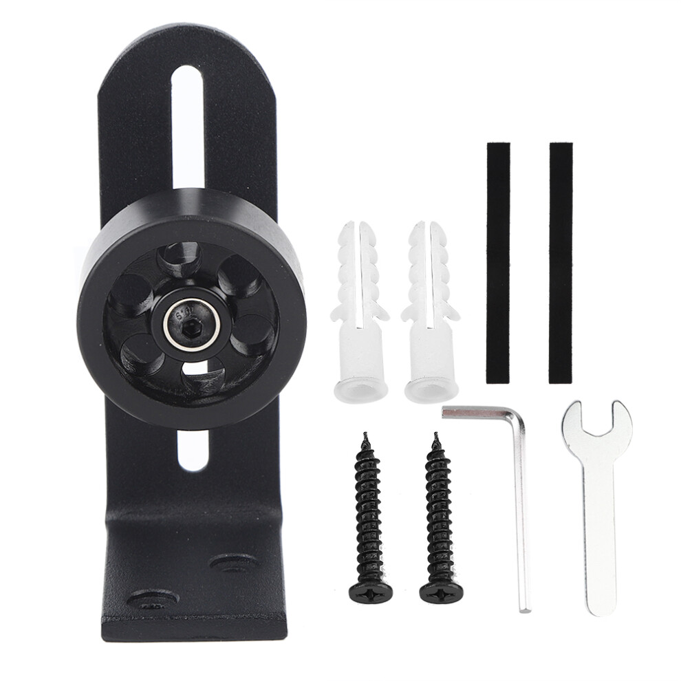 Barn Door Floor Guide, Sliding Barn Door For Various Settings, Black Steel Ensuring Durability, Quiet Operation For Noiseless Movement, Non Scratch 9138057519211