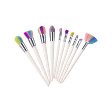 Cute Mermaid Shape Makeup Brush Set, 10PCS Multicolor Gradient Handle Eye Brushes for Flawless Eye Makeup, Skin-friendly and Non-Shedding