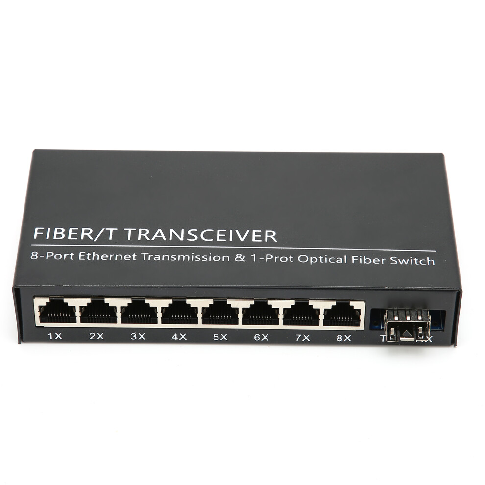 Gigabit Switch With 1 Fiber And 8 Port Ethernet, Rj45 Port With Auto-Negotiation, Mdi/Mdix Auto-Crossover, Hot-Swappable For High Performance 9482828849305