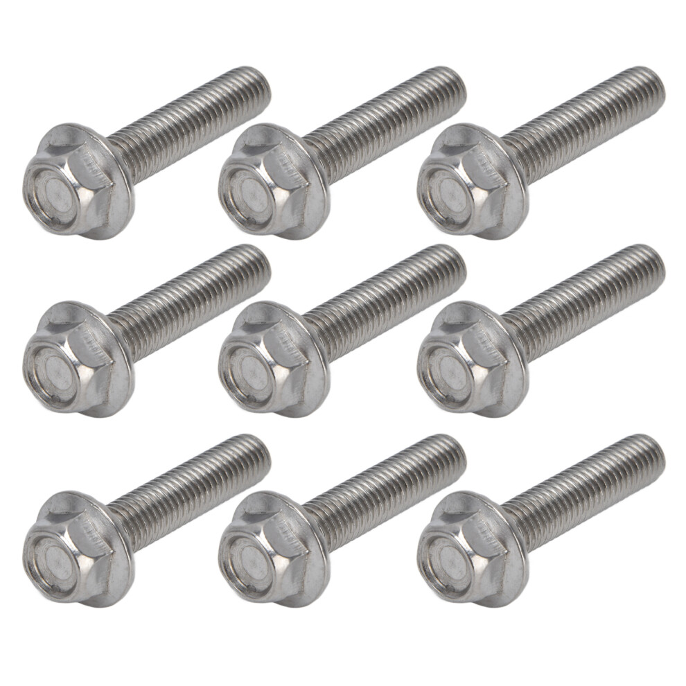 20Pcs M10x1.5 A2â70 Stainless Steel Flanged Hex Bolts With Gasket 8461377004695