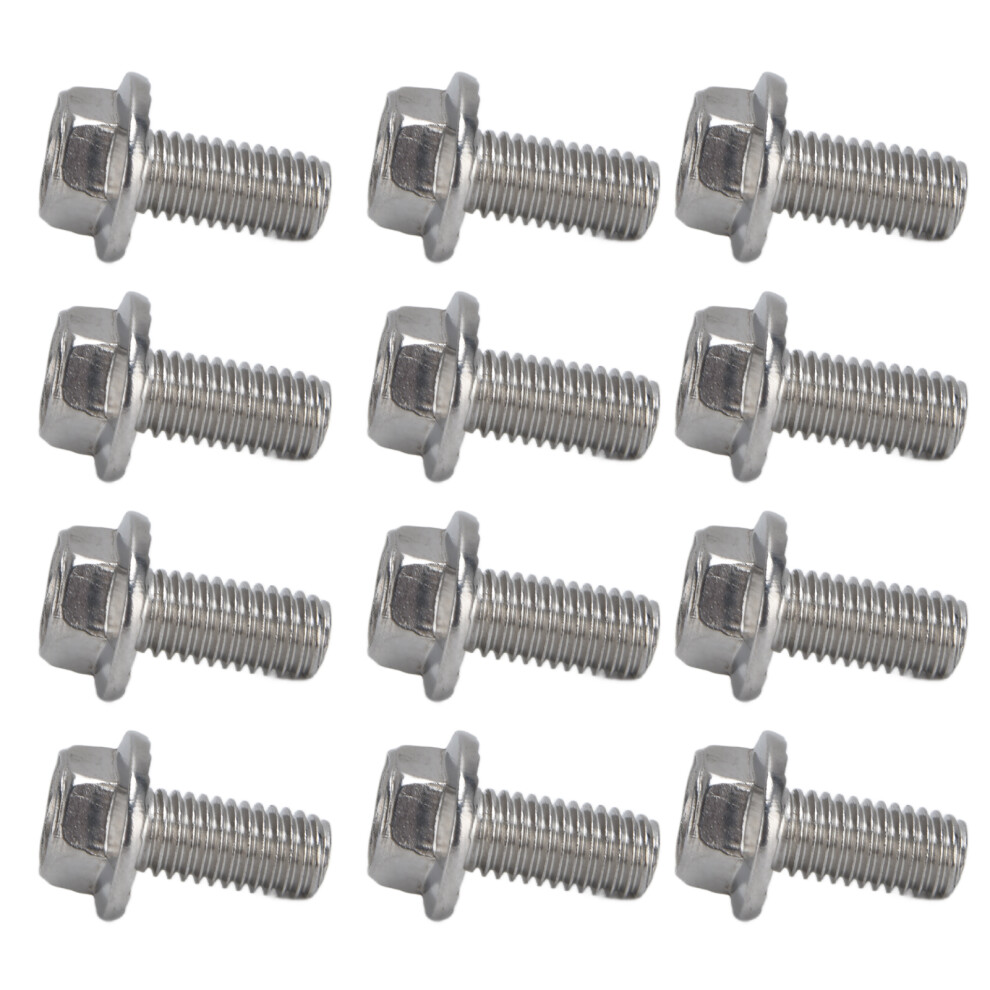 20Pcs M10x1.5 A2-70 Stainless Steel Flanged Hex Bolts With Gasket 4961377004731