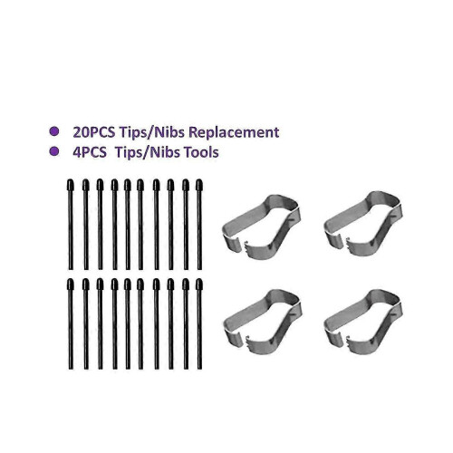 (20 Pack) Marker Pen Tips/Nibs for Remarkable 2 Stylus Pen Replacement Soft Nibs/Tips Black 1