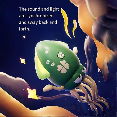 (Pink) Electric Crawling Octopus Toy with LED Lights & Music, Smart Obstacle Avoidance 2