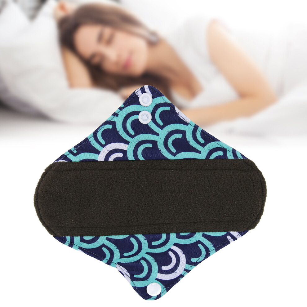 Reusable Bamboo Charcoal Menstrual Pads, Leakproof, 18x18cm