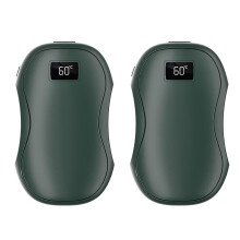 (Green) Dual Magnetic Hand Warmer Double-Sided Warming Rechargeable Electric Potable Heater Gifts for Women Men