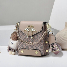 (Kaki) Adorable Delicate Phone Purse With Adjustable Strap Waterproof Casual Handbag for Woman Girl