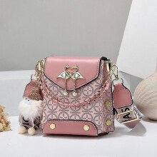 (Pink) Adorable Delicate Phone Purse With Adjustable Strap Waterproof Casual Handbag for Woman Girl