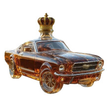 (B) Car Whiskey Glass Bottle - Car Statue Glass Whiskey Decanter Portable Flask for Car, Bar, Travel, Men's Gifts