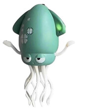 (Green) Electric Crawling Octopus Toy with LED Lights & Music, Smart Obstacle Avoidance
