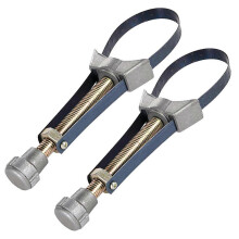 (2pcs) Adjustable Oil Filter Wrench Car Oil Filter Wrench with Steel Band for Automotive Maintenance