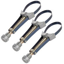 (3pcs) Adjustable Oil Filter Wrench Car Oil Filter Wrench with Steel Band for Automotive Maintenance