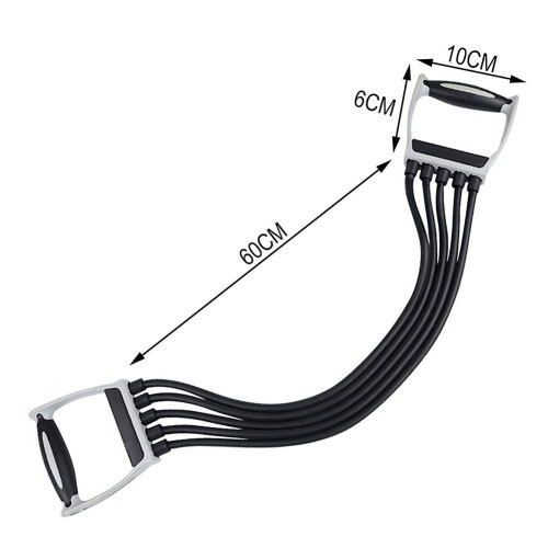 (Black Gray)Gym Pullers Straps for Men Exercise Multifunctional Chest Shoulder Training Tool for Home Gym 2