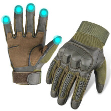 (s, Green) Touchscreen Tactical Gloves for Men, Airsoft Motorcycle Gloves with Hard Shell & Palm Padding, Durable for Sports Outdoor Activities