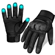 (m, black) Touchscreen Tactical Gloves for Men, Airsoft Motorcycle Gloves with Hard Shell & Palm Padding, Durable for Sports Outdoor Activities
