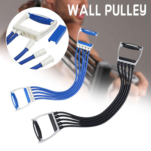(Black Gray)Gym Pullers Straps for Men Exercise Multifunctional Chest Shoulder Training Tool for Home Gym 1