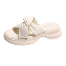 (37,White)Thick-Soled Slippers for Women Soft Upper Cushioned Platform Sole Slippers Post-Gym Relaxation